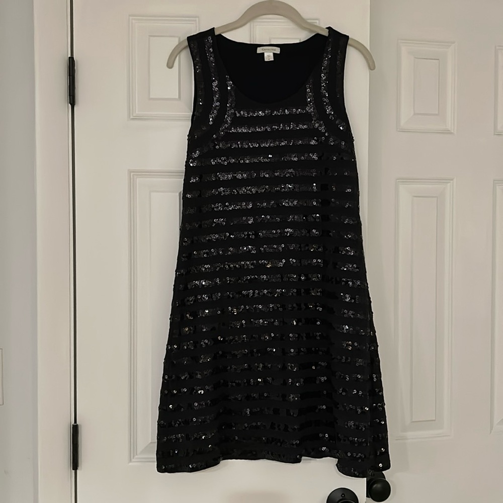 Garnet Hill Pima cotton jersey sequin dress